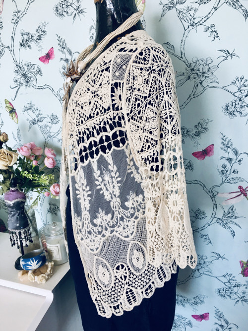 Kardigan boho krajka — foto 1