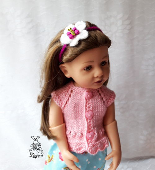 Čelenka pro panenku Gotz 36 cm s kytičkou