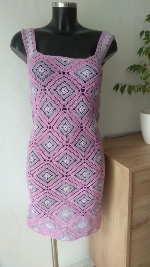 Výprodej - háčkované minišaty/tunika