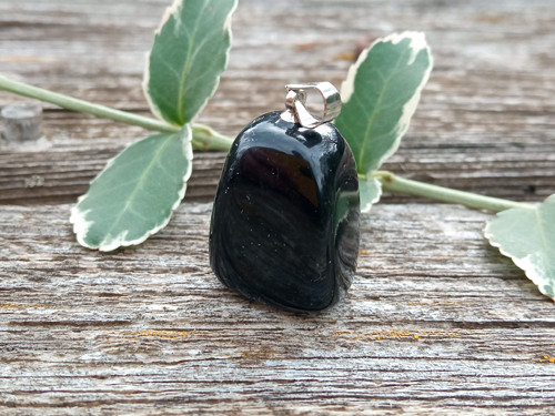 Obsidián černý, přívěšek