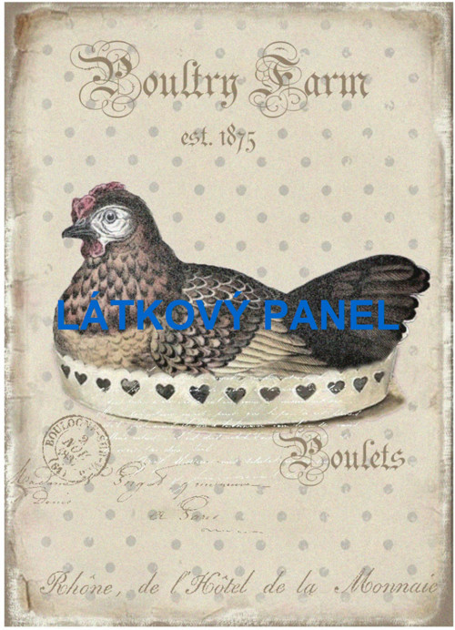 Bavlněný panel 14x20 cm - skladem — foto 1