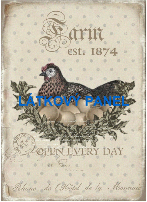 Bavlněný panel 21x30 cm - skladem