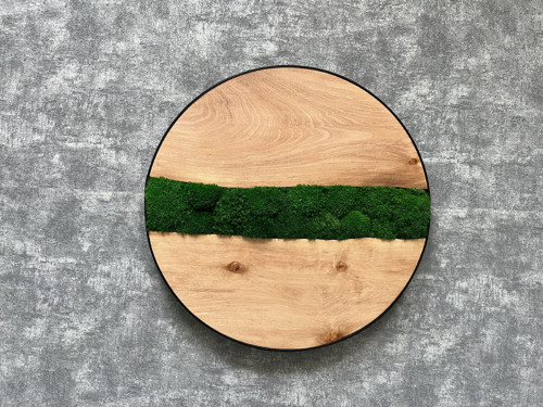 Mechový obraz průměr 50cm
