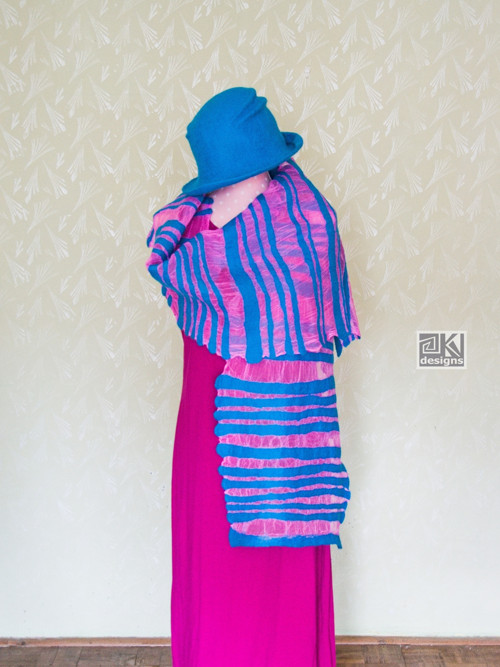 Šála - Neonky - Magenta + Tyrkys — foto 1