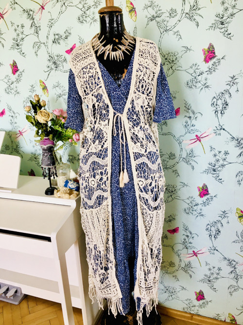 Vesta dlouhá boho krajková — foto 1