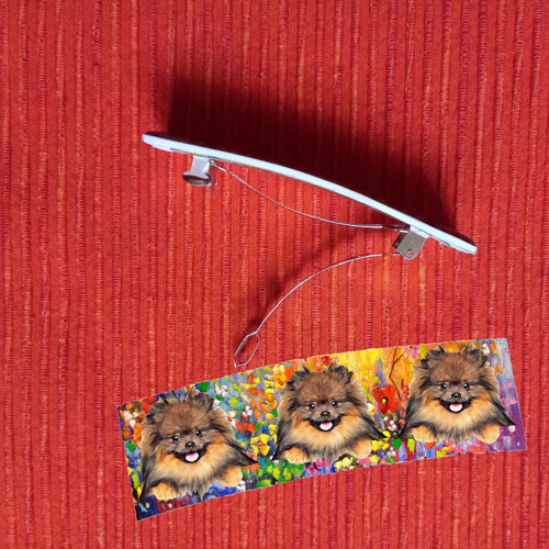 Špic Pomeranian Automatická Spona Do Vlasů