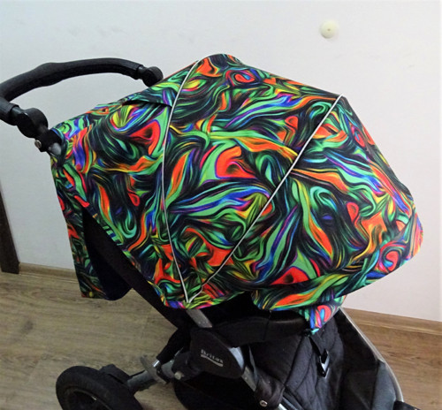 Stříška ke kočárku Britax + madlo - malba