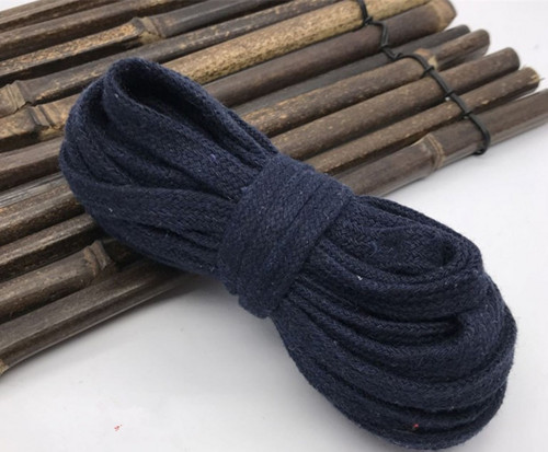 Šňůra plochá šíře 10 mm (1m) - tmavě modrá