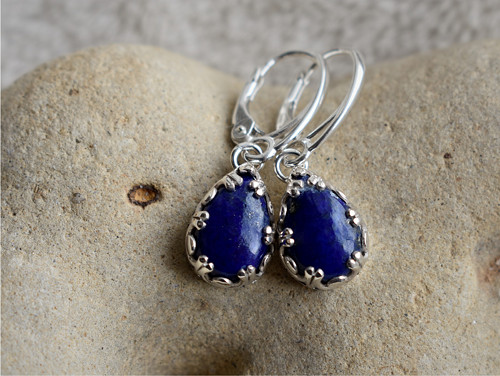 Náušnice lapis lazuli — foto 1