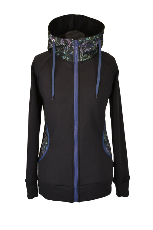 Mikina Shara - warmkeeper - černá/bylinky/tm.modrá
