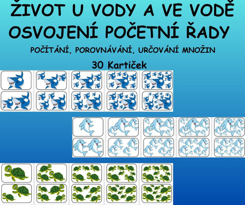 ŽIVOT U VODY A VE VODĚ (MOŘE) - Počítání do deseti