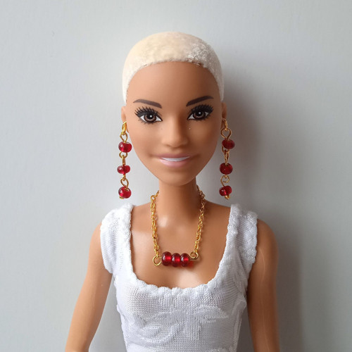 Šperky pro Barbie - náhrdelník, náušnice — foto 1
