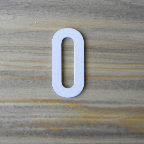 Dřevěná číslice NULA - 4cm