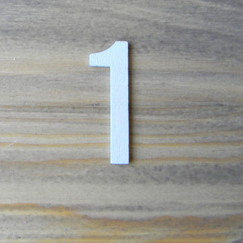 Dřevěná číslice JEDNIČKA - 4cm