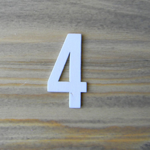 Dřevěná číslice 4 - 4cm