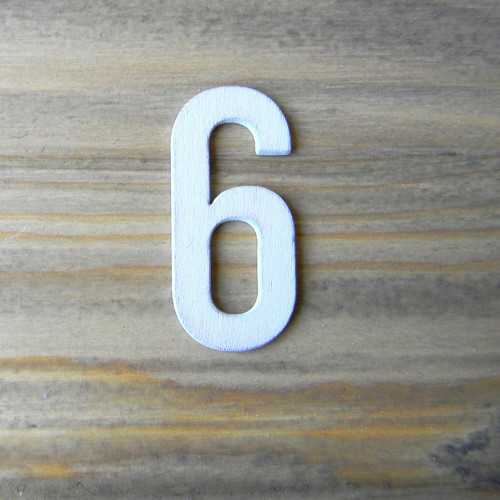 Dřevěná číslice 6 - 4cm