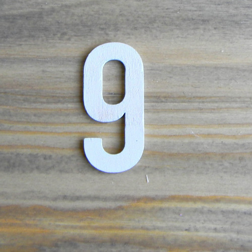 Dřevěná číslice 9 - 4cm