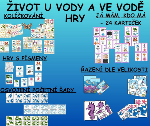 ŽIVOT U VODY A VE VODĚ (MOŘE) - Didaktické hry