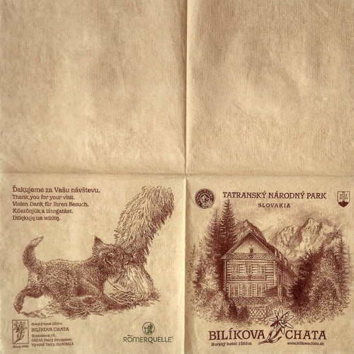 Bilíkova chata - ubrousek — foto 1