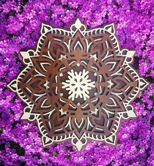 Obraz na zeď - mandala vrstvená - hvězda