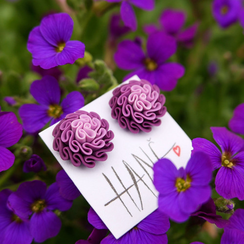 Náušnice purpurové — foto 1