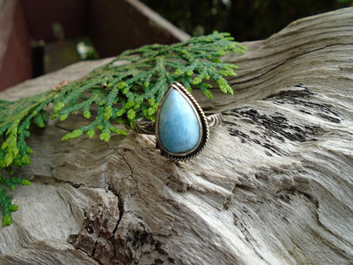 Strieborny prsteň Ag 925 Larimar