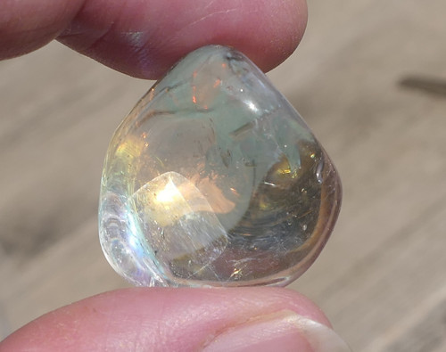 Křišťál - aqua aura (22 mm) V72