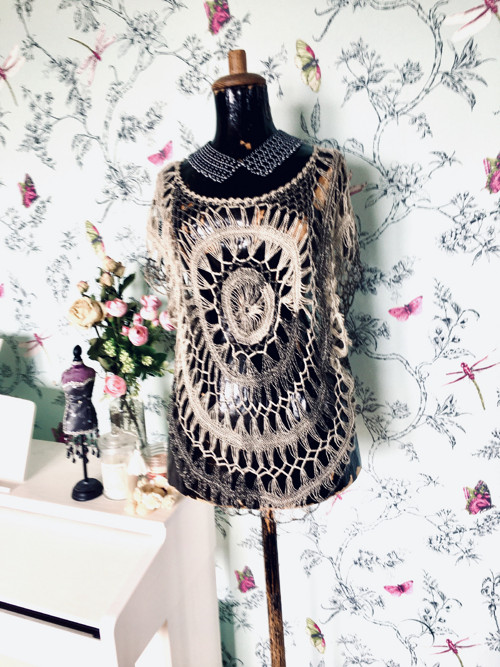 Boho hippie tunika háčkovaná — foto 1