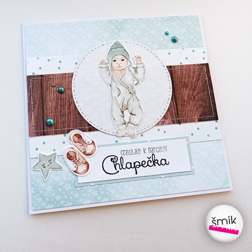 Přání k narození chlapečka "Cute and Co."
