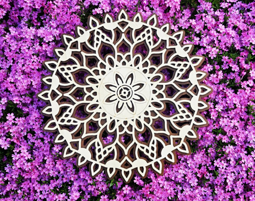 Obraz na zeď - mandala vrstvená - květ