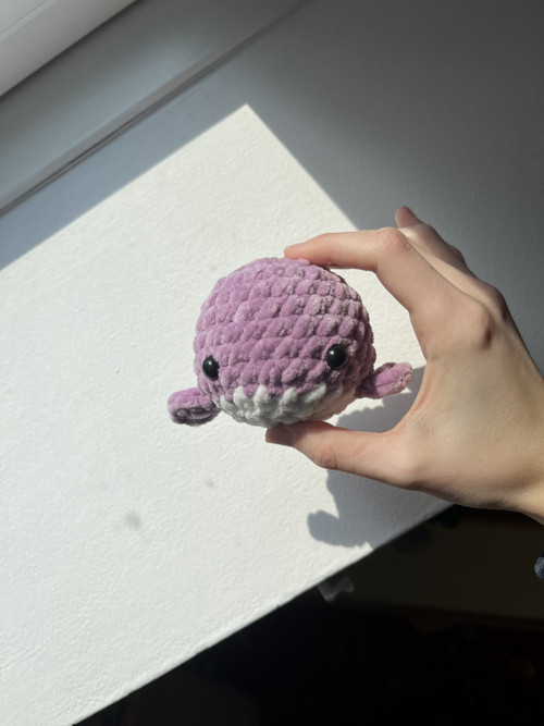 Háčkovaný plyšák - mini velrybka — foto 1