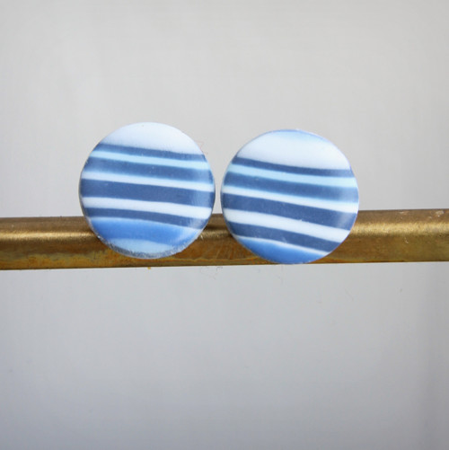 Modro-bílé proužky 12mm, fimo pecky