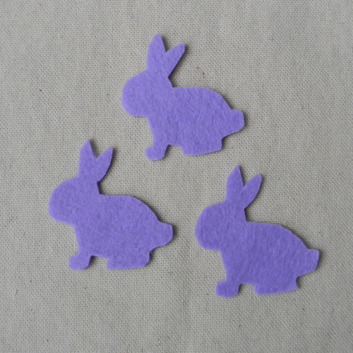Zajíček-filc-aplikace - 5,5cmx5cm