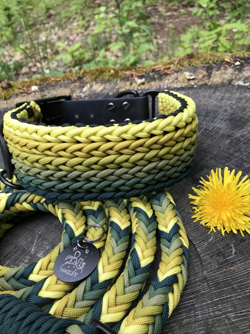 Široký paracord obojek