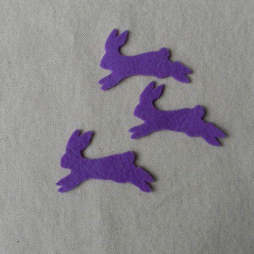 Zajíček-filc-aplikace - 6,5 cm x 4,5 cm