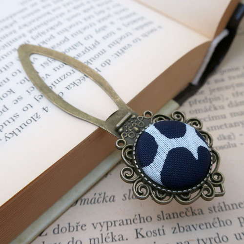 Buttonková záložka Z modrotisku *na objednávku