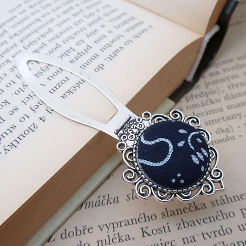Buttonková záložka Z modrotisku *na objednávku