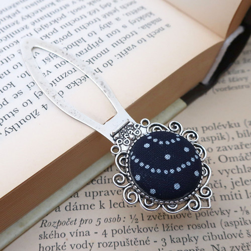 Buttonková záložka Z modrotisku *na objednávku