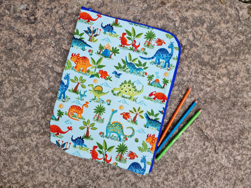 Pouzdro/obal na sešity - na A4 - dinosauři
