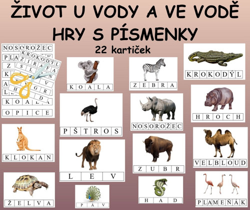 ZVÍŘÁTKA ZE ZOO - Hry s písmenky