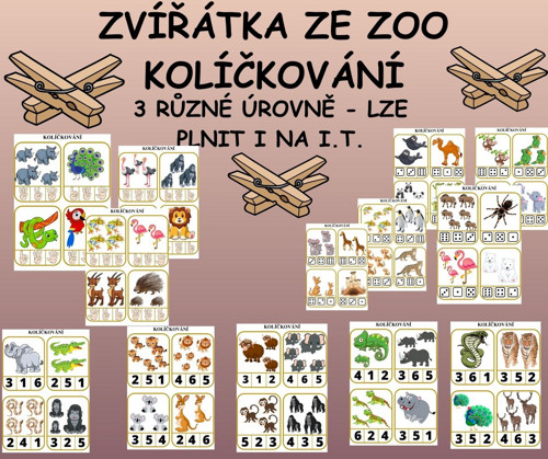 ZVÍŘÁTKA ZE ZOO - Kolíčkování