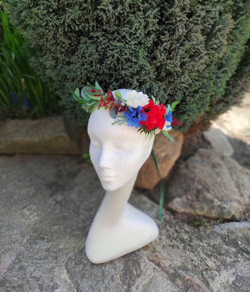 Věneček boho ve folklorním stylu — foto 1