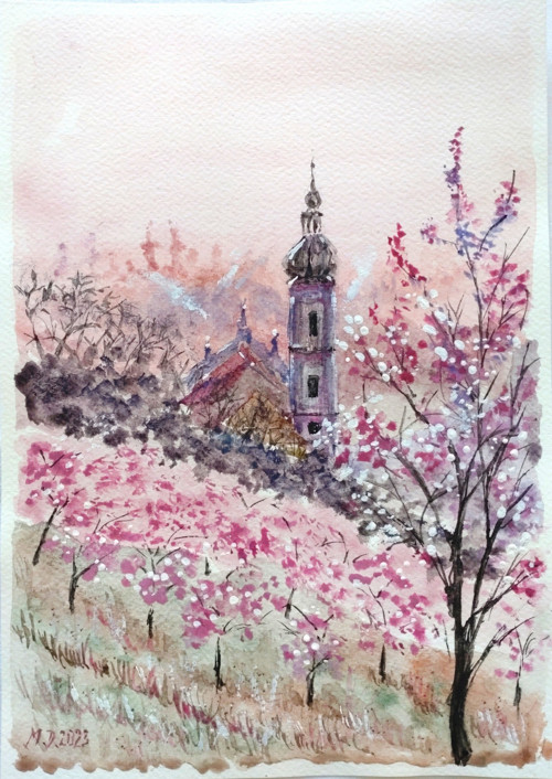 Jarní svítání nad Prahou — foto 1