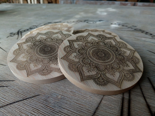 Bambusové podtácky Mandala 4ks — foto 1