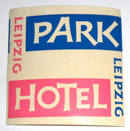 Cestovatelská NÁLEPKA • Park Hotel, Leipzig