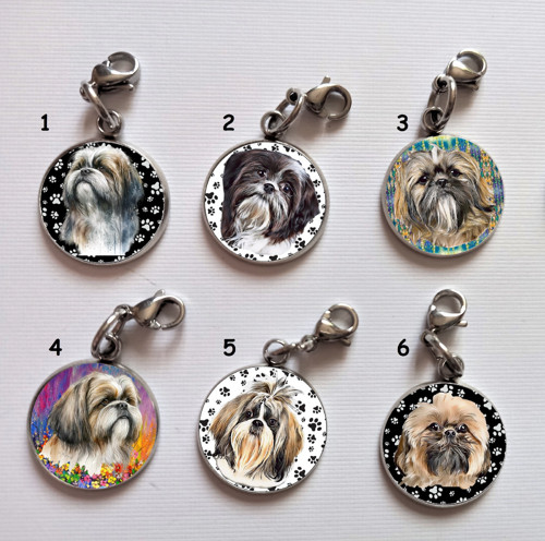 Shih-Tzu Přívěsek Na Náramek, Řetízek Ch. Ocel