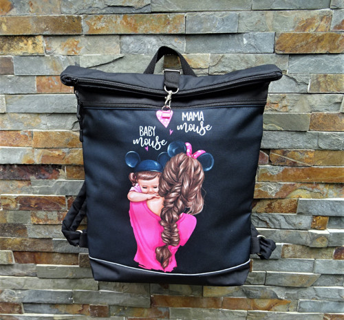 Nepromokavý rolovací batoh - Mama mouse — foto 1