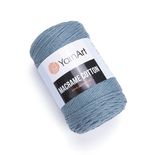 Příze Macrame Cotton - šedomodrá — foto 1