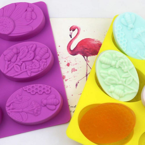 1ks Kraftika 3d Silicone Food Grade 6 Honey Bee