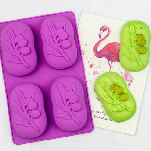 1 ks Kraftika 3d Silicone Food Grade 4 Oval Olive